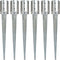 vidaXL - Grondpinnen - 6 - st - 10x76 - cm - gegalvaniseerd - staal - zilverkleurig