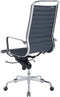 Feel Home - Hoge design bureaustoel - Echt leer - Donkerblauw