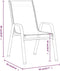 vidaXL - Tuinstoelen - stapelbaar - 4 - st - textileen - stof - zwart