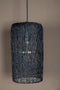 PTMD Idris Black Iron Hanging Lamp Long Wired Cilinder
