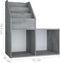 vidaXL - Kindertijdschriftenrek - 71x30x78,5 - cm - bewerkt - hout - betongrijs