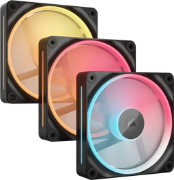 Corsair iCUE LINK LX120-R RGB - Case Fan - 120mm - 70 cfm - 400-2400 rpm - 35.1 dBA - Daisy chain - zwart (3-pack)