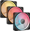 Corsair iCUE LINK LX120-R RGB - Case Fan - 120mm - 70 cfm - 400-2400 rpm - 35.1 dBA - Daisy chain - zwart (3-pack)