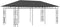 vidaXL - Prieel - met - klamboe - 6x3x2,73 - m - antraciet