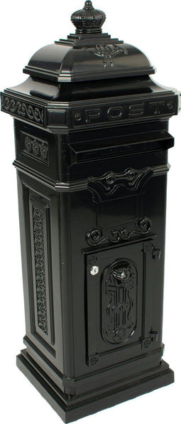 V-Part Kolombrievenbus - Vrijstaand - Gietaluminium met slot - Zwart