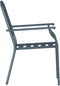 vidaXL - Tuinstoelen - 4 - stuks - Stapelbaar - Antraciet - Staal