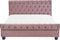 Beliani AVALLON - Waterbed - Roze - Fluweel