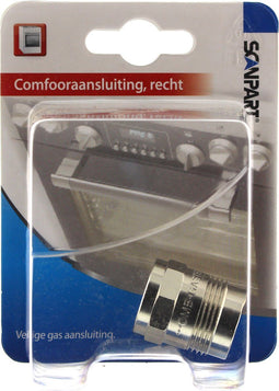 Scanpart comfooraansluiting voor gasslang - Geschikt voor gasfornuis - Recht - 1/2" - NL