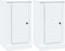 vidaXL - Dressoirs - 2 - st - 37,5x35,5x67,5 - cm - bewerkt - hout - wit
