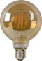 Lucide G95 - Filament lamp - Dimbaar - Ø 9,5 cm - E27 - 5W 2700K - Amber