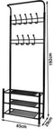 Kledingrek - Hanger voor kleding - rek met schoenenplank - Schoenenrek - Organizer Opberger - 192x65x29cm