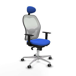 Piqueras y Crespo Jorquera 1D086G1 - Bureaustoel met hoofdsteun - Verstelbare hoogte - Blauw