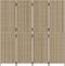 vidaXL - Kamerscherm - 4 - panelen - poly - rattan - beige