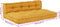 vidaXL - Palletsofa - Kussen - met - Rugleuning - Geel - Stof