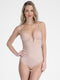 Spanx Suit Your Fancy - Thong Bodysuit - Plunge Low-Back - Beige - M