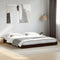 vidaXL - Bedframe - bewerkt - hout - metaal - zwart - 200x200 - cm