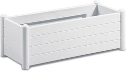 Italia plantenbak - kunststof - rechthoek - wit - 100 x 43 x 35 cm