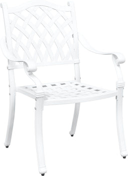 vidaXL - Tuinstoelen - 2 - stuks - Witte - Gietaluminium