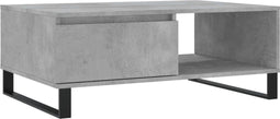 vidaXL - Salontafel - 90x60x35 - cm - bewerkt - hout - betongrijs