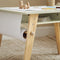 SoBuy KMB92-GR Kinderbureauset - Tafel met 2 Krukjes - Opbergruimte - Wit