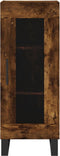 vidaXL - Dressoir - 34,5x34x90 - cm - bewerkt - hout - gerookt - eiken