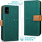 iMoshion Hoesje Geschikt voor Samsung Galaxy A51 Hoesje Met Pasjeshouder - iMoshion Luxe Canvas Bookcase - Groen