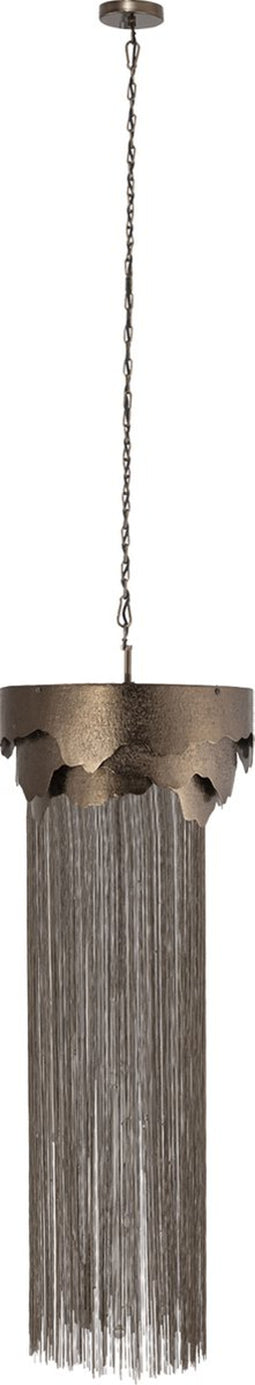 PTMD Lucass Silver Casted Alu Hanging Lamp High Chains