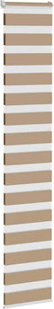 vidaXL - Zebra - Blind - 50x230 - cm - stofbreedte - 55,9 - cm - polyester - zandbruin