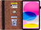Lunso - Geschikt voor iPad 10 (2022) - Luxe Bookcase hoes - Bruin