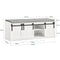 SoBuy FSR133-W - Schoenenbank - Opbergbank met 3 schuifdeuren en kussen - Wit 120x35x45 cm