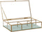 Doos-Juwelenkistje DKD Home Decor Kristal Metaal Aluminium (27 x 15 x 5,5 cm) (2 Stuks)