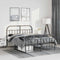 vidaXL - Bedframe - met - hoofd- - en - voeteneinde - metaal - zwart - 135x190 - cm