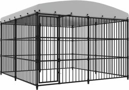 vidaXL - Hondenkennel - voor - buiten - met - dak - 300x300x210 - cm