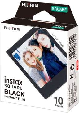 Fujifilm Instax Square - Instant fotopapier - 62x62mm - Zwart (10 stuks)
