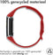 imoshion Siliconen sport bandje - Geschikt voor Fitbit Charge 6, Charge 5 - Rood - One Size