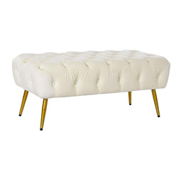 Kruk Home ESPRIT - Kruk - Polyester Metaal - 103 x 46 x 42 cm - Crème Gouden