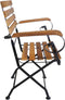 vidaXL - Tuinstoelen - inklapbaar - 4 - st - staal - en - massief - acaciahout