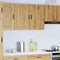 vidaXL - Keukenwandkast - Porto - bewerkt - hout - artisanaal - eikenkleur