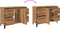 vidaXL - Wastafelkast - 80x33x60 - cm - bewerkt - hout - artisanaal - eikenkleur