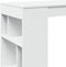 vidaXL - Bartafel - met - rekken - 102x50x103,5 - cm - bewerkt - hout - wit