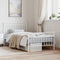 vidaXL - Bedframe - met - hoofd- - en - voeteneinde - metaal - wit - 100x190 - cm