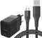 Accezz Wall Charger 20W - Oplader met USB-C en USB-A - Inclusief Micro-USB kabel - Zwart