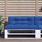 vidaXL - Palletkussen - 120x40x12 - cm - stof - koningsblauw
