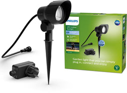 Philips LED grondspot basisset - laagspanning - warmwit licht - zwart