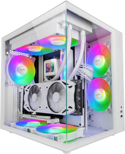 Mars Gaming MCV-ONEW - Midi Tower PC - ATX micro ATX Mini-ITX - Wit