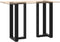 vidaXL - Bartafelpoten - 2 - st - T-vormig - 40x35x(90-91) - cm - staal - zwart