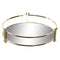 Snackdienblad DKD Home Decor 21,5 x 21,5 x 5,5 cm Spiegel Gouden Metaal Glam