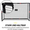 Dunlop Voetbaldoel - Voetbal Goal 300 x 200 x 120 cm - Metaal - Zwart/ Rood