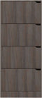 vidaXL - Schoenenkast - met - 4 - deuren - 59x24x136 - cm - bewerkt - hout - grijs - eiken