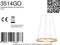 Steinhauer Ringlux 3514GO - Hanglamp - Hoogte instelbaar dimfunctie - Goud 60cm